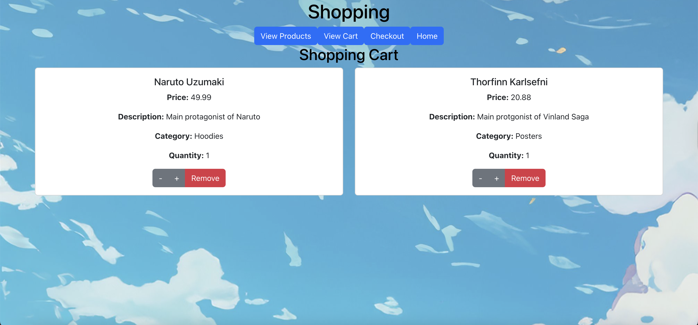 Cart Screenshot
